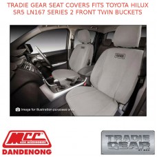 TRADIE GEAR SEAT COVERS FITS TOYOTA HILUX SR5 LN167 SERIES 2 FRONT TWIN BUCKETS